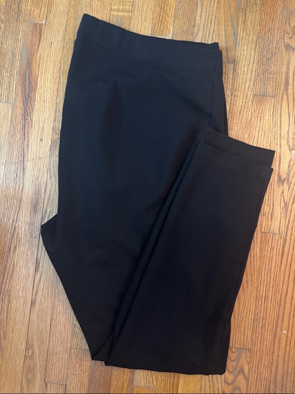 Talbots Black Ponte Stretch Leggings, XL